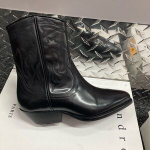Sandro black cowboy boots